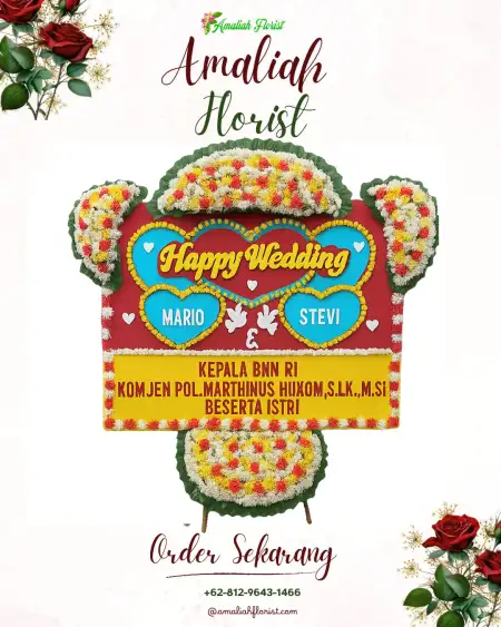 Papan Bunga Pernikahan Sinar Galih